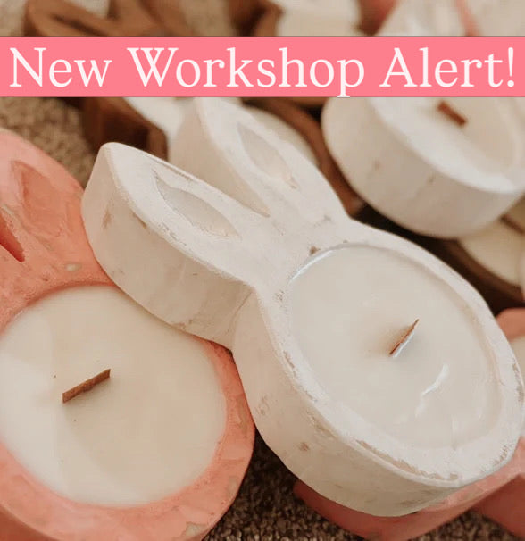 Bunny Dough Bowl Candle Pouring Workshop- TUESDAY MARCH 31 6:00-8:00pm