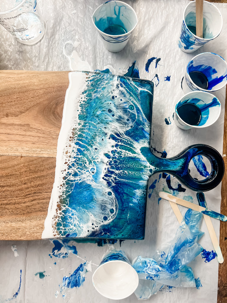 Coastal Resin Wave Cutting Board Workshop- Sunday July 26 4:00pm