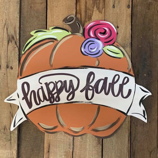 Pumpkin Banner Door Hanger/Sign  Saturday September 2nd 1:00pm - GooeyGump Designs
