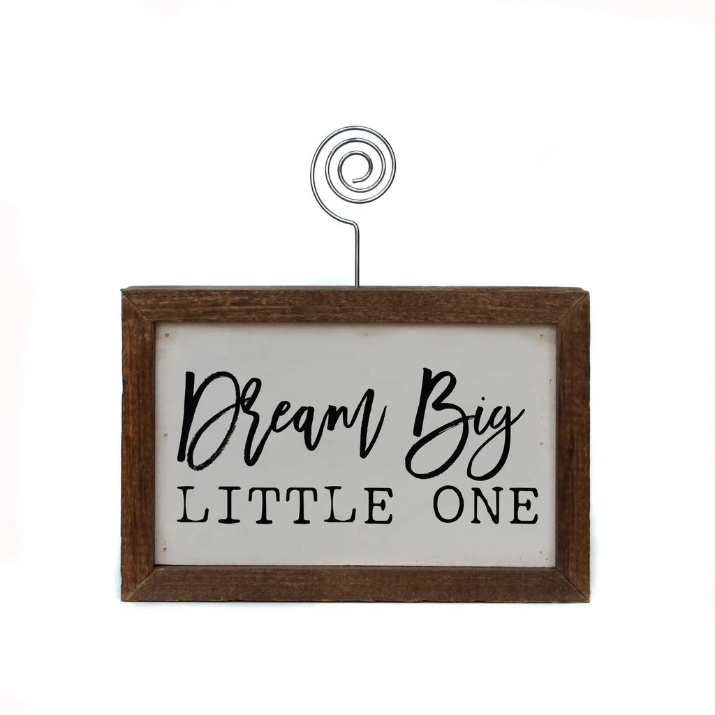 Dream Big Little One Picture Frame Block - GooeyGump Designs